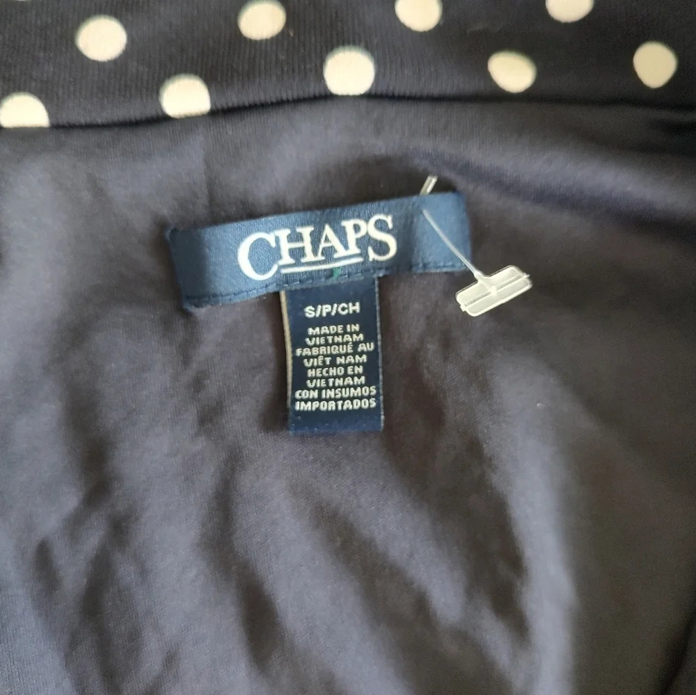 Chaps polkadot summer dress. Navy. Small. NWT - Picture 6 of 8
